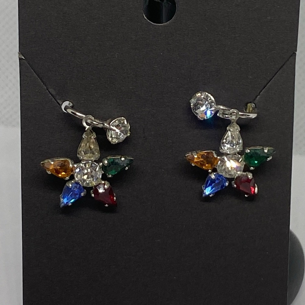 B. David Order of the Eastern Star Clip Silver Fashion Earrings